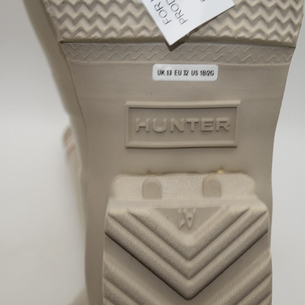 NEW HUNTER Kid's 2 Original Kids Nebula Rubber Rain Boots  Pale Gold UK 13 - Picture 8 of 10